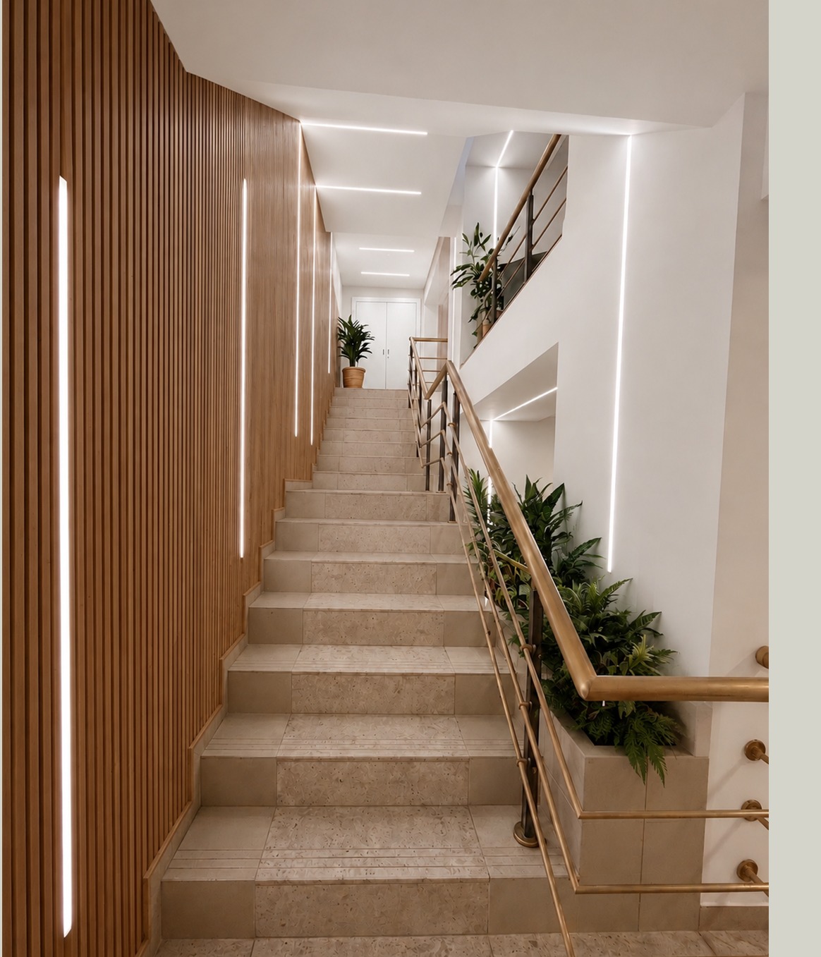 Casa scărilor Victoriei 222, marmură si balustrade aurii